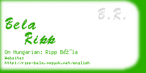 bela ripp business card